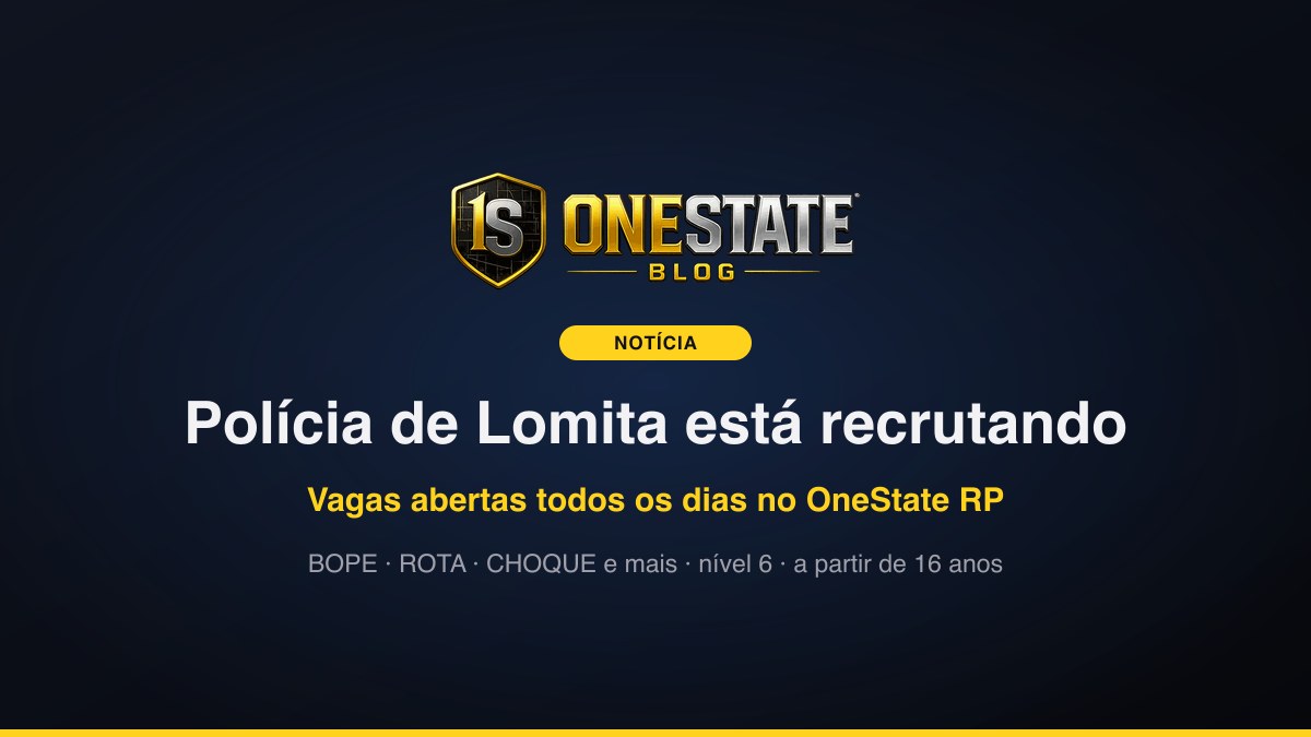 Polícia de Lomita abre recrutamento no OneState RP: veja requisitos e unidades