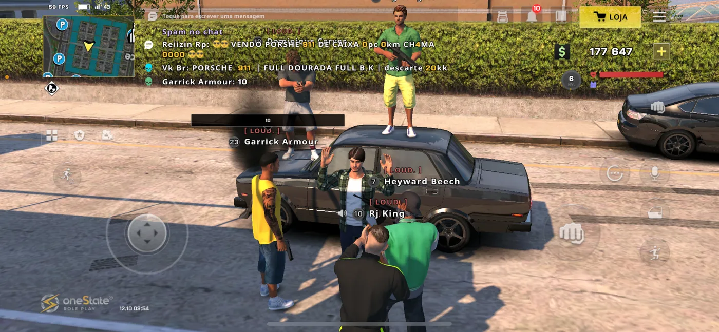 Facção LOUD fazendo um assalto no OneState RP