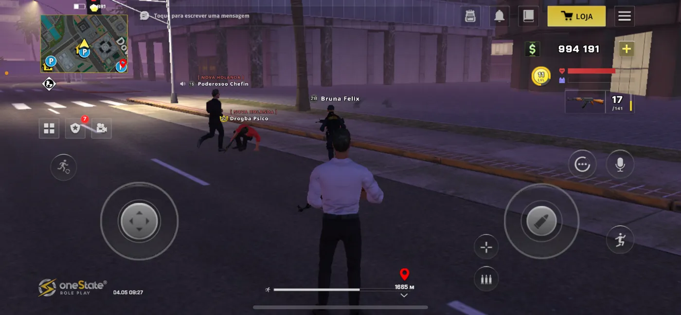 Facção Nova Holanda dominando a rua ao amanhecer